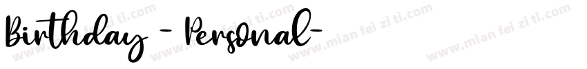 Birthday - Personal字体转换